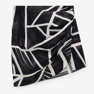 Zara draped printed skirt